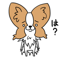 Fluffy of the Papillon. sticker #9188422
