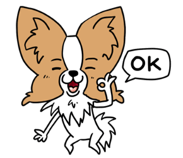 Fluffy of the Papillon. sticker #9188424