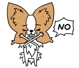 Fluffy of the Papillon. sticker #9188425