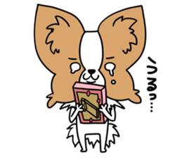 Fluffy of the Papillon. sticker #9188444