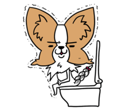 Fluffy of the Papillon. sticker #9188455