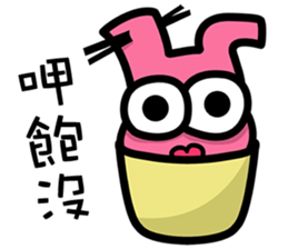 Daily routine of the Fries-Rabbit No.4 sticker #9188824