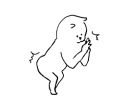 White cat tama sticker #9189059