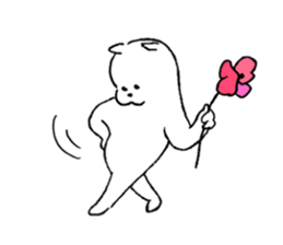 White cat tama sticker #9189061