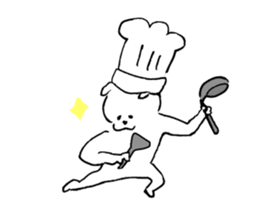 White cat tama sticker #9189063