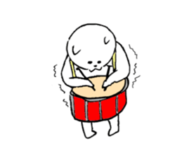 White cat tama sticker #9189065