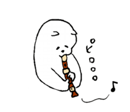 White cat tama sticker #9189066