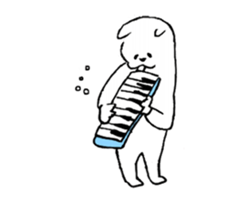 White cat tama sticker #9189067