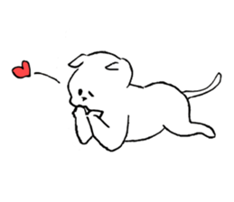 White cat tama sticker #9189068