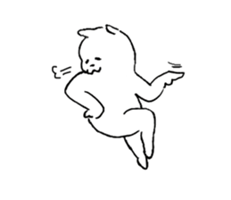 White cat tama sticker #9189069