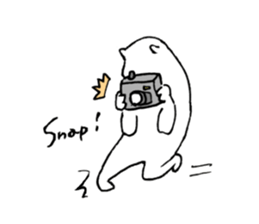 White cat tama sticker #9189071