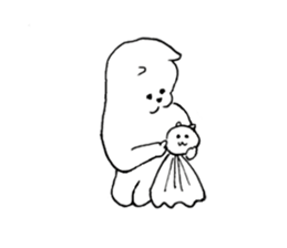 White cat tama sticker #9189072