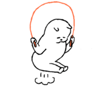 White cat tama sticker #9189074