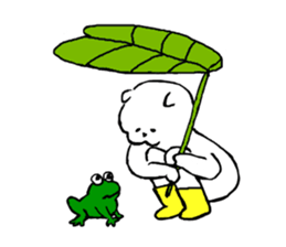 White cat tama sticker #9189076