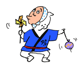 White cat tama sticker #9189079