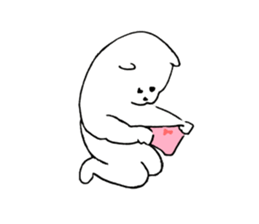 White cat tama sticker #9189082