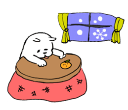 White cat tama sticker #9189085