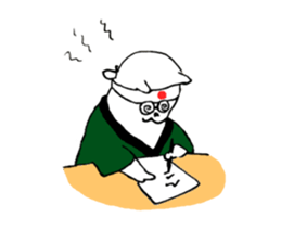 White cat tama sticker #9189086