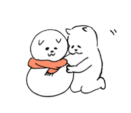 White cat tama sticker #9189090