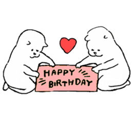 White cat tama sticker #9189093