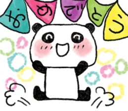Cute and clumsy panda sticker #9190936