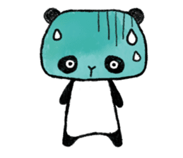 Cute and clumsy panda sticker #9190937