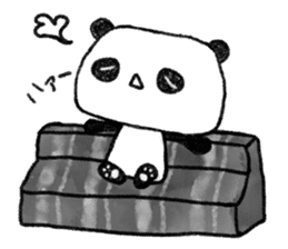 Cute and clumsy panda sticker #9190945