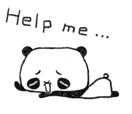 Cute and clumsy panda sticker #9190946