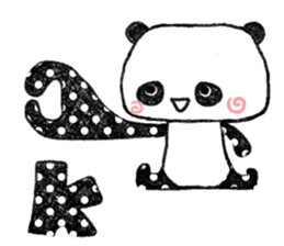 Cute and clumsy panda sticker #9190950