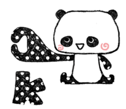 Cute and clumsy panda sticker #9190950