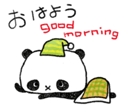 Cute and clumsy panda sticker #9190956