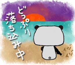 Cute and clumsy panda sticker #9190957