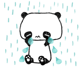 Cute and clumsy panda sticker #9190959