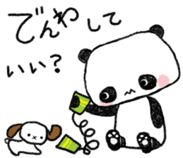 Cute and clumsy panda sticker #9190961