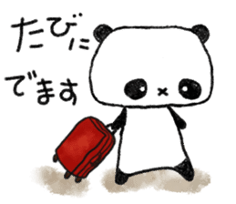 Cute and clumsy panda sticker #9190962