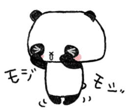 Cute and clumsy panda sticker #9190969
