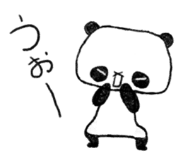 Cute and clumsy panda sticker #9190974