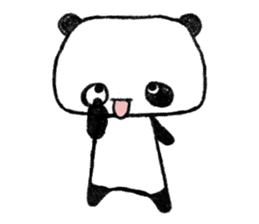 Cute and clumsy panda sticker #9190975