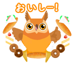 Cute horned owl more cute version sticker #9192361