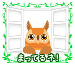 Cute horned owl more cute version sticker #9192362