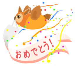 Cute horned owl more cute version sticker #9192364