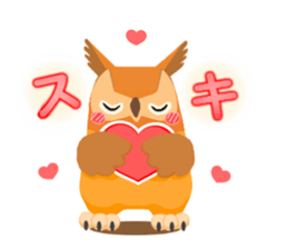 Cute horned owl more cute version sticker #9192365
