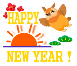 Cute horned owl more cute version sticker #9192367