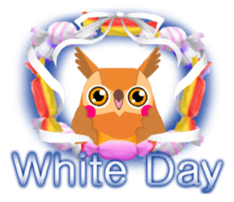 Cute horned owl more cute version sticker #9192371