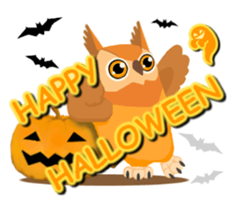 Cute horned owl more cute version sticker #9192375