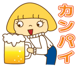 Fashionable women of winter and spring sticker #9192503