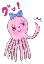 An Octopus girl Q chan sticker #9192578