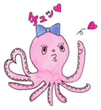 An Octopus girl Q chan sticker #9192579