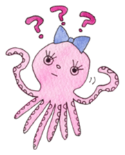An Octopus girl Q chan sticker #9192580