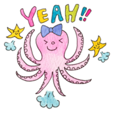 An Octopus girl Q chan sticker #9192585